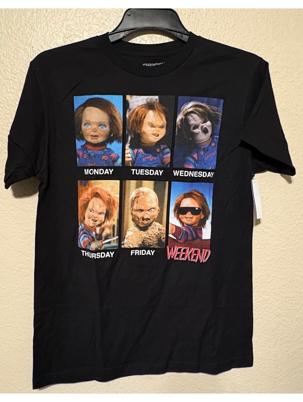 Chucky Graphic T-Shirt with Weekly Character Design